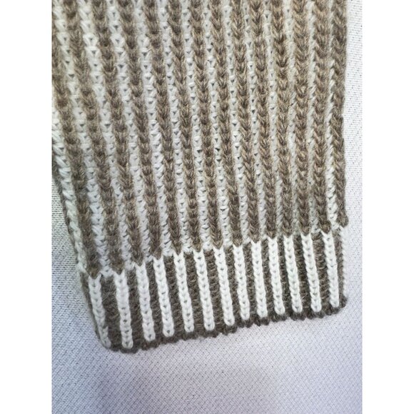 Elisabetta Collection Womens Cardigan Sweater 2X Beige Striped Made In Italy - Picture 9 of 13